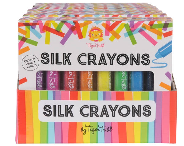 Silk Crayons (8 Crayons) (12 pc in Display) de Tiger Tribe 
