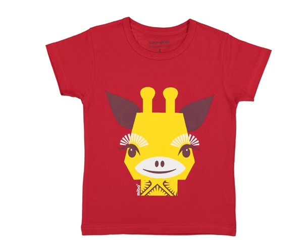 Giraffe red T-Shirt 6 de Coq en Pâte Permanente y Accesorios