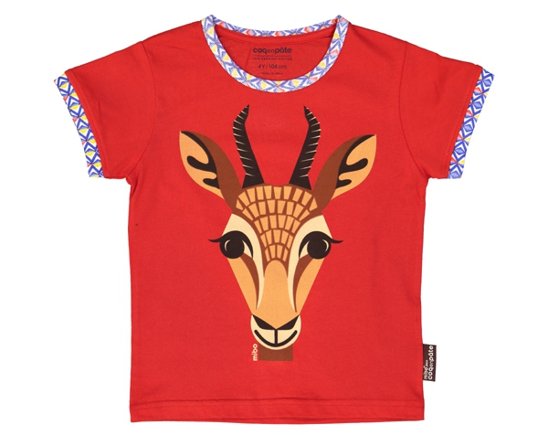 Gazelle red T-Shirt 1 de Coq en Pâte Permanente y Accesorios