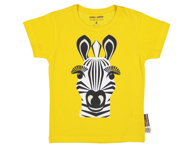 Zebra Yellow T-Shirt 4 de Coq en Pâte Permanente y Accesorios