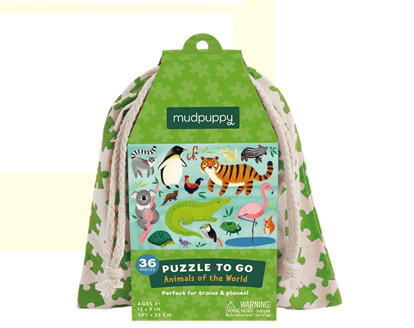 Puzzle To Go/Animals Of The World de Mudpuppy