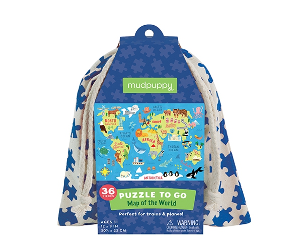 Puzzle To Go/Map of world de Mudpuppy