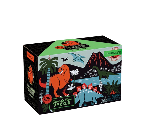 Glow in Dark Puzzle/Dinosaurs 100 pc de Mudpuppy