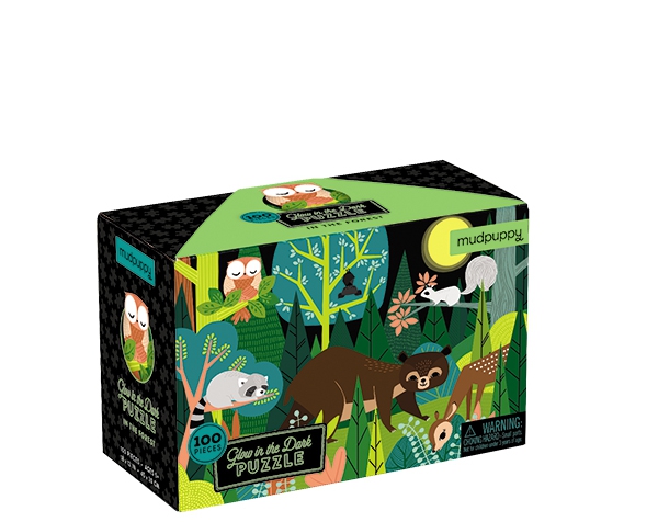 Glow in Dark Puzzle/In The Forest 100 pc de Mudpuppy