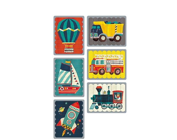 Puzzle Sticks/Transportation de Mudpuppy