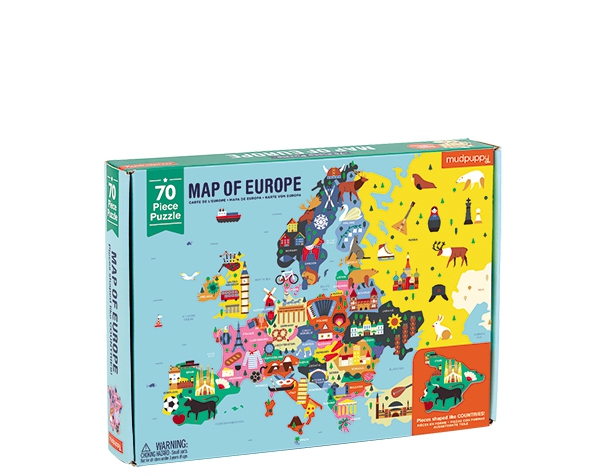 70 PC Geography Puzzle/Europe  de Mudpuppy