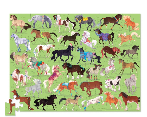 Puzzle 100 pc 36 Horses de Crocodile Creek