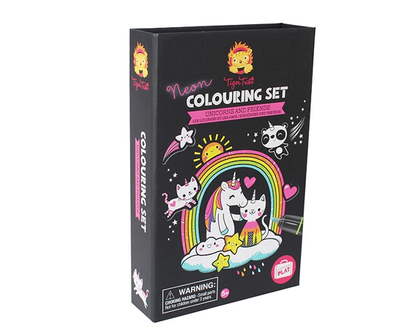 Neon Colouring Sets Unicorn & Friend de Tiger Tribe 