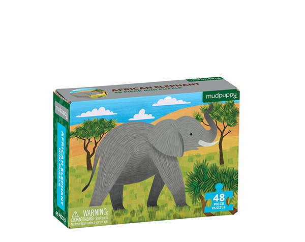 Mini Puzzle African Elephant 48 pc de Mudpuppy