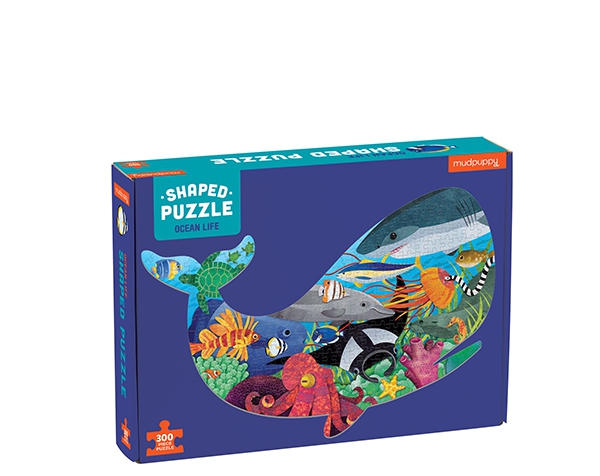 Puzzle Shaped Ocean Life 300 pc de Mudpuppy