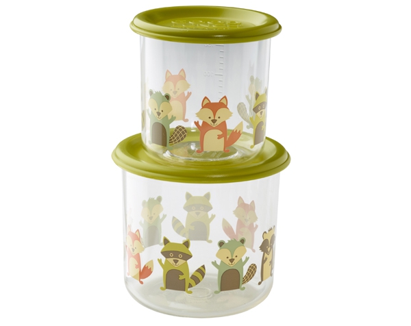 What Did The Fox Eat? Good Lunch Snack Containers Large (Set of 2) de Sugarbooger