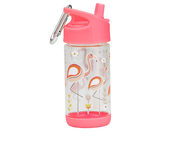 Flamingo Flip & Sip Clear Tritan Drinkfles de Sugarbooger