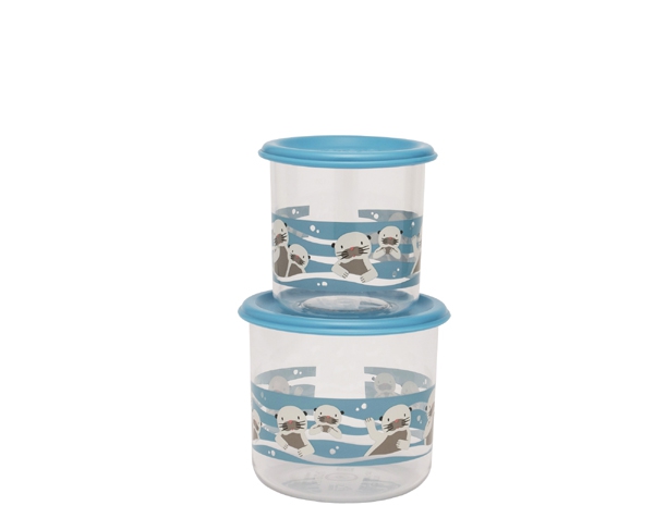 Baby Otter Good Lunch Snack Containers Large (Set of 2) de Sugarbooger