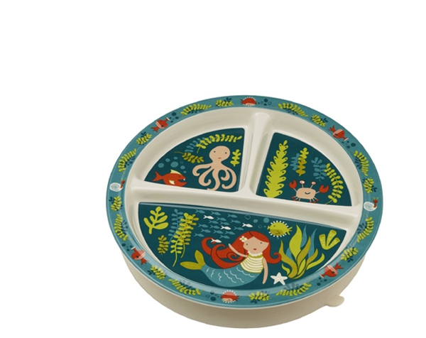 Isla the Mermaid Divided Suction Plate (3 areas)  de Sugarbooger