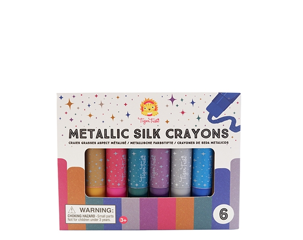 Small&Fun Metallic Silk Crayons (12 pcs) de Tiger Tribe 