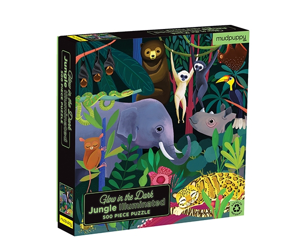 Glow in Dark Puzzle Jungle Illuminated 500 pcs de Mudpuppy