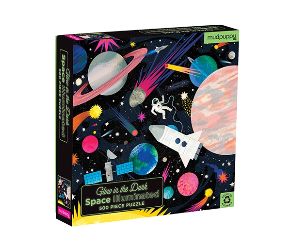 Glow in Dark Puzzle Space Illuminated 500 pcs de Mudpuppy