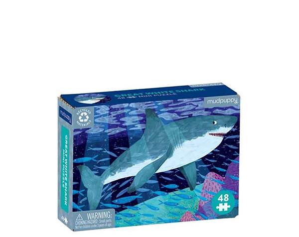 Mini Puzzle (Ocean life) White Shark 48 pc de Mudpuppy