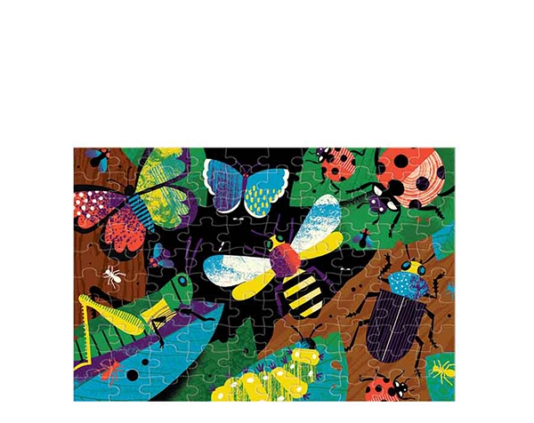 Glow in Dark Puzzle/Amazing Insects 100 pc de Mudpuppy