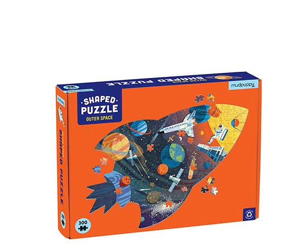 Puzzle Shaped Outer Space 300 pcs de Mudpuppy