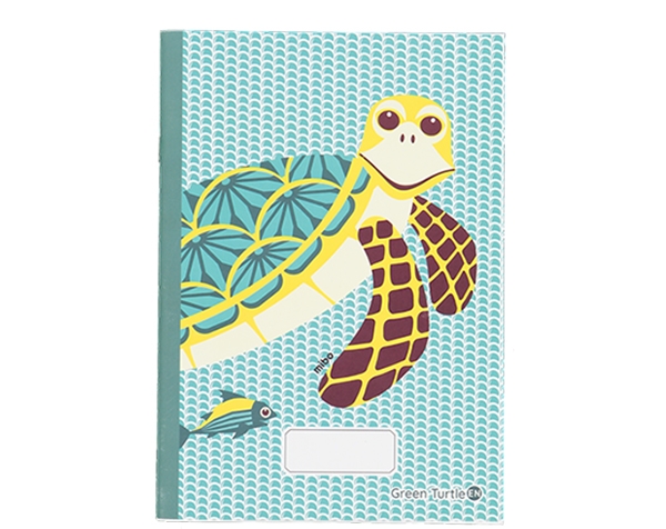 KLO Turtle green Notebook de Coq en Pâte Permanente y Accesorios