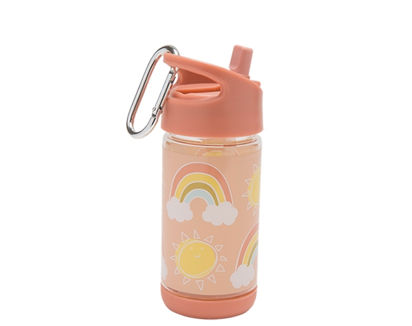 Rainbow and Sunshine Flip & Sip Clear Tritan Drinkfles de Sugarbooger
