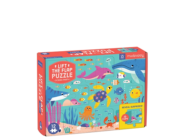 Lift-The-Flap Puzzle Ocean Party de Mudpuppy