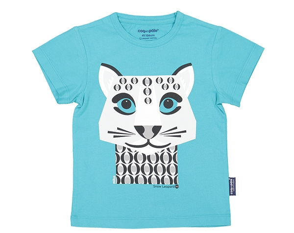 LC Snow Leopard Blue T-Shirt 2 de Coq en Pâte Permanente y Accesorios