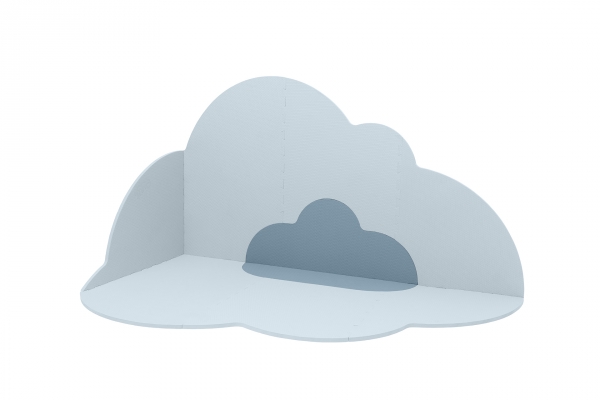 Playmat Head in the clouds dusty blue L de Quut Skippy and Playmat