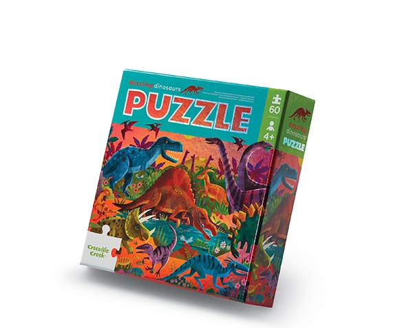 Puzzle Foil Dazzling Dinos 60 pc de Crocodile Creek