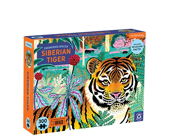 Endangered Species Puzzle Siberian Tiger 300 pcs de Mudpuppy