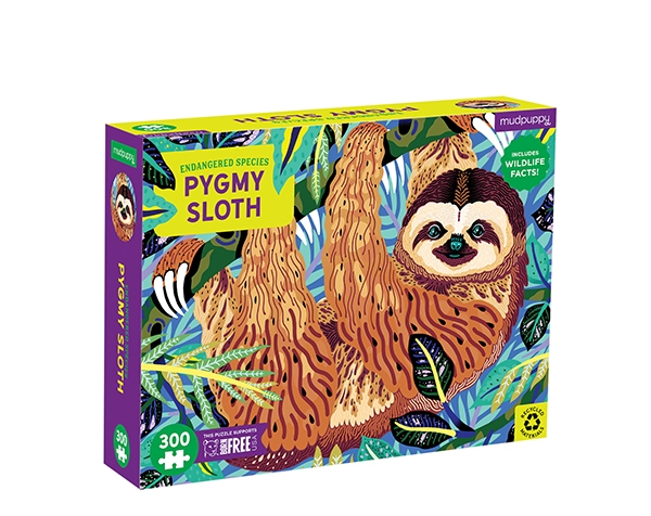 Endangered Species Puzzle Pygmy Sloth 300 pcs de Mudpuppy