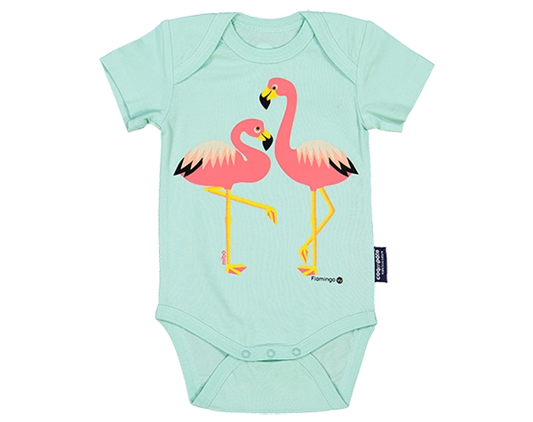LIITA Flamingo Light Blue Body Short Sleeves 3/6m de Coq en Pâte Permanente y Accesorios