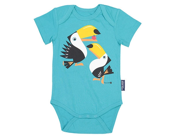 LIITA Toucan Blue Body Short Sleeves 3/6m de Coq en Pâte Permanente y Accesorios