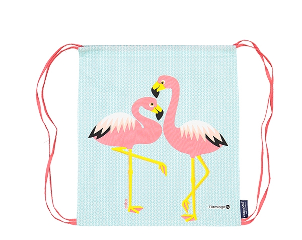 LIITA Pink Flamingo Light Blue Rucksack de Coq en Pâte Permanente y Accesorios