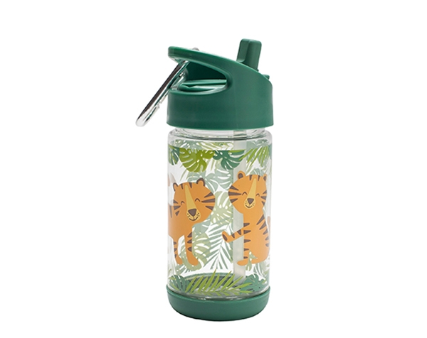 Tiger Flip & Sip clear Tritan Drinking Bottle de Sugarbooger