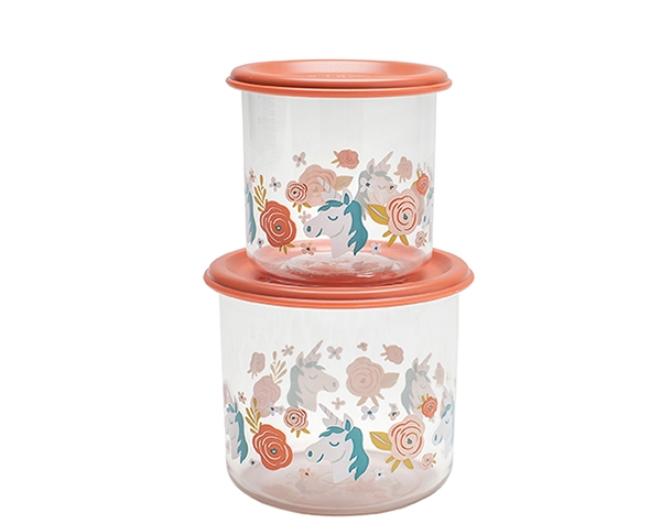 Unicorn Good Lunch Snack Containers Large (Set of 2) de Sugarbooger