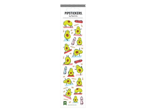 Sticker 5,1 x 20,3 cm Avocado Asanas de Pipsticks