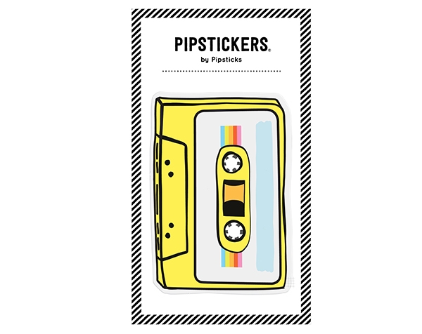 Big Puffy Sticker 10,2 x 12,7 cm Cassette 3D de Pipsticks