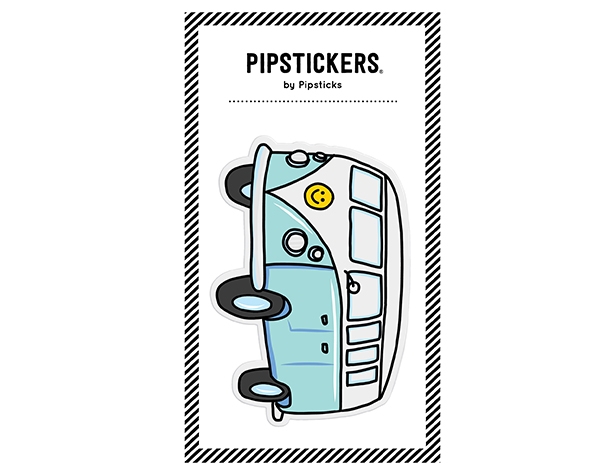 Big Puffy Sticker 10,2 x 12,7 cm Vintage Bus 3D de Pipsticks