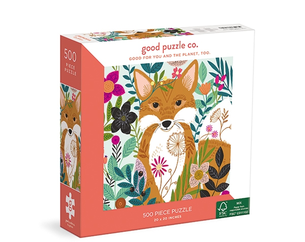 500 pc Puzzle Fox And Flowers de Good Puzzle Co