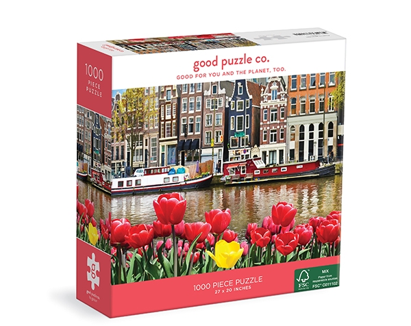 1000 pc Puzzle Flowers In Amsterdam de Good Puzzle Co