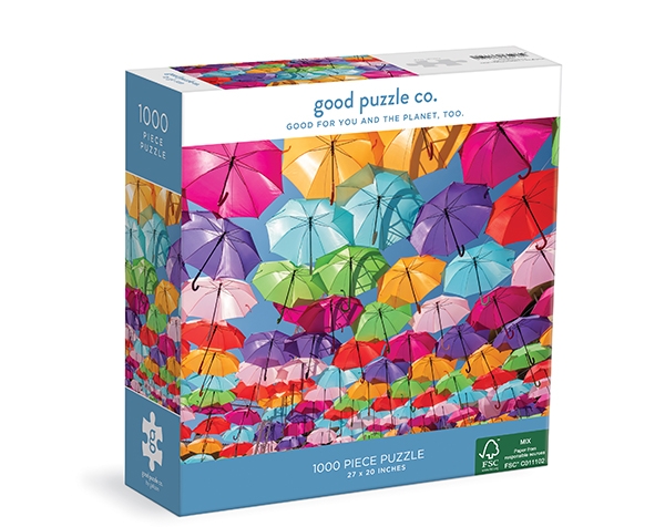 1000 pc Puzzle Rainbow Umbrellas de Good Puzzle Co