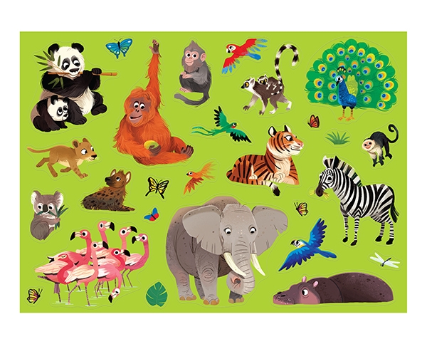 Color a Poster Crayons Jungle Animals de Crocodile Creek