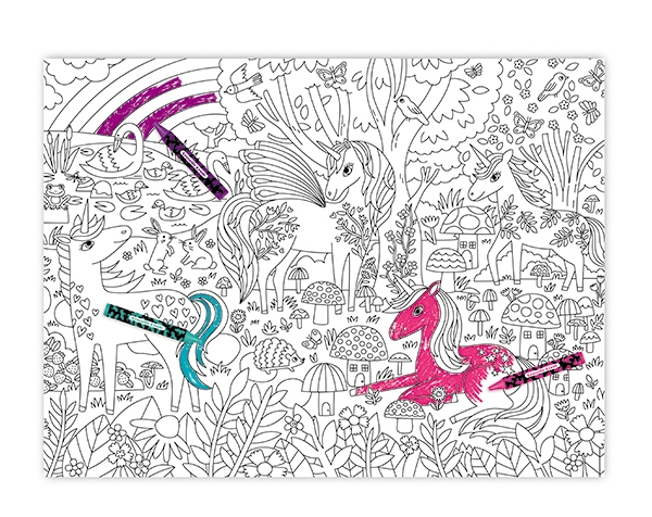 Color a Poster Crayons Unicorn de Crocodile Creek
