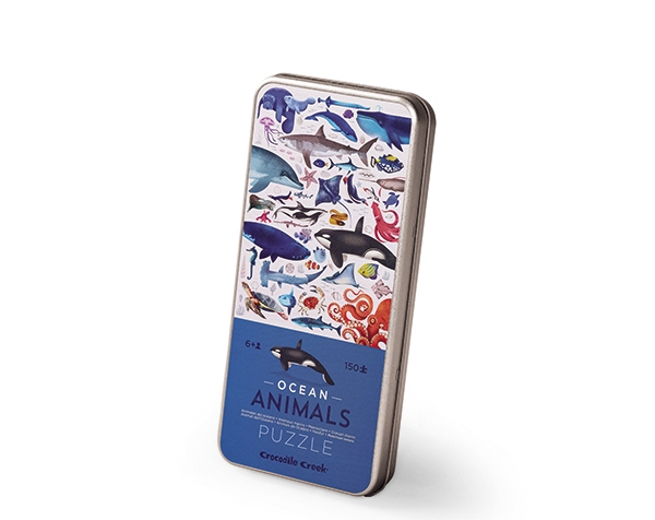 Tin Puzzle Ocean Animals 150 pc de Crocodile Creek