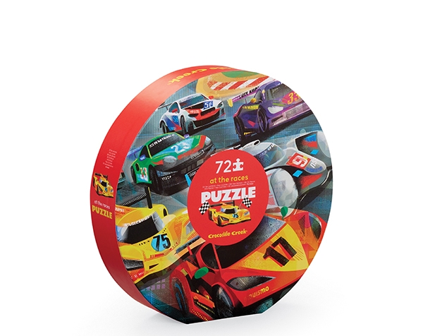 Puzzle Round Box At the Races 72 pc de Crocodile Creek