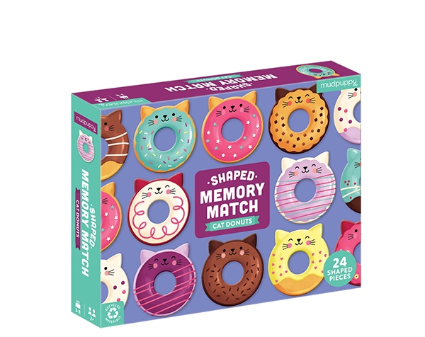 Shaped Memory Match Cat Donuts de Mudpuppy