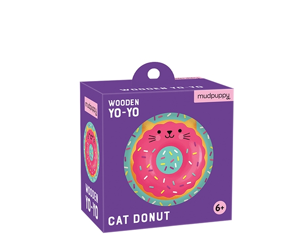 Wooden Yo-Yo Cat Donut de Mudpuppy