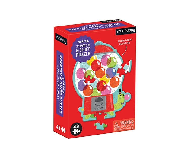 Scratch & Sniff Mini Puzzle Bubblegum Turtle 48 pc de Mudpuppy